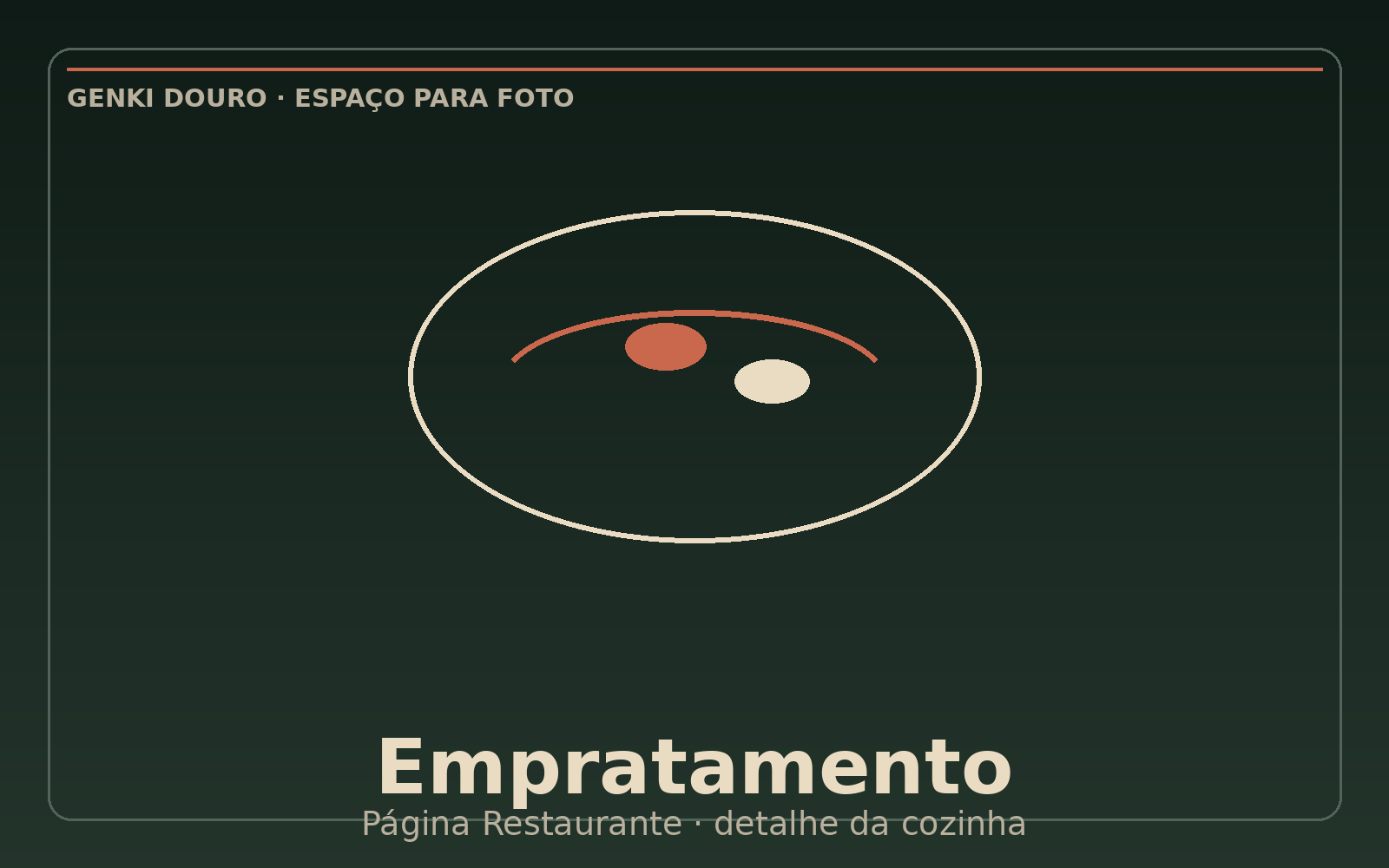 Empratamento de um prato do Genki Douro